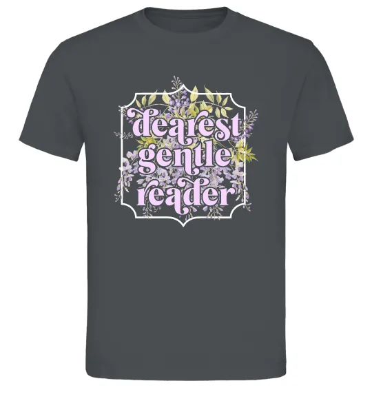 Чоловіча футболка Бріджертони Dearest gentle reader Графіт фото