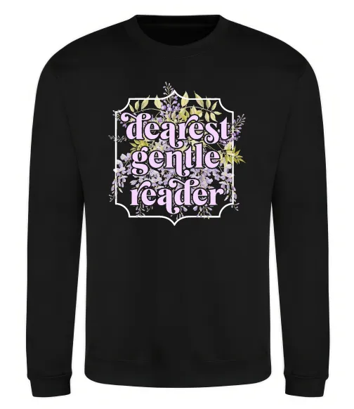 Світшот Бріджертони Dearest gentle reader Чорний фото