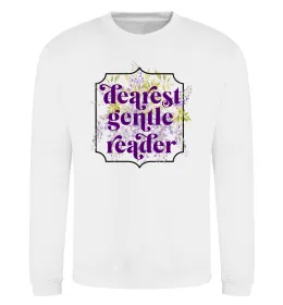 Свитшот Бріджертони Dearest gentle reader Белый фото