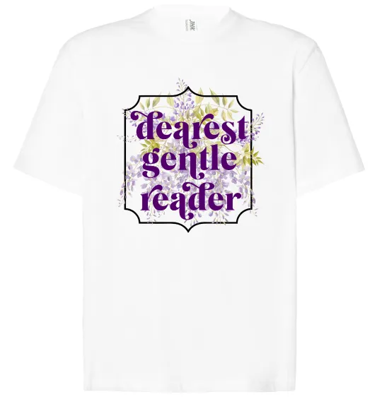 Футболка Оверсайз Бріджертони Dearest gentle reader Білий фото