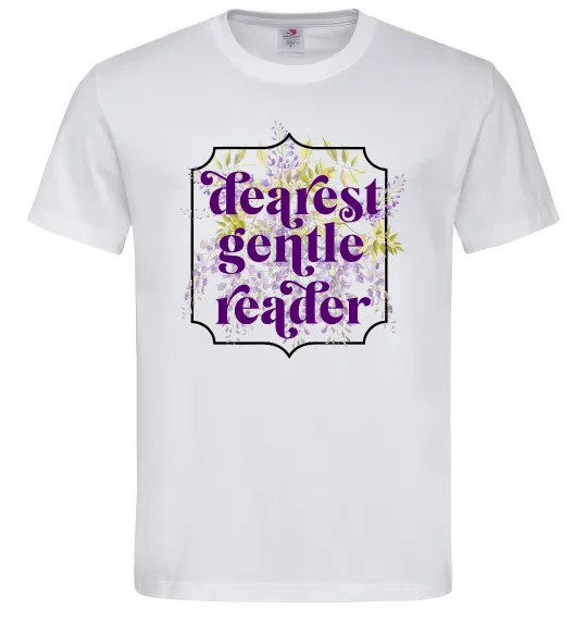 Чоловіча футболка Бріджертони Dearest gentle reader Білий фото