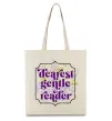 Еко-сумка Бріджертони Dearest gentle reader Бежевий фото