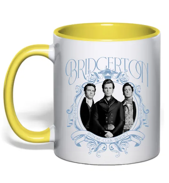 Чашка з кольоровою ручкою Бріджертони Лимонний фото