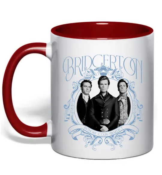 Чашка з кольоровою ручкою Бріджертони Червоний фото