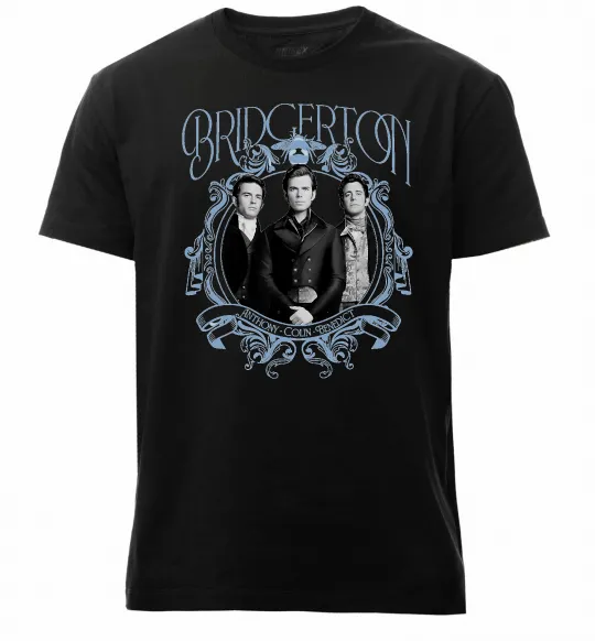 Чоловіча преміум футболка Бріджертони Чорний фото