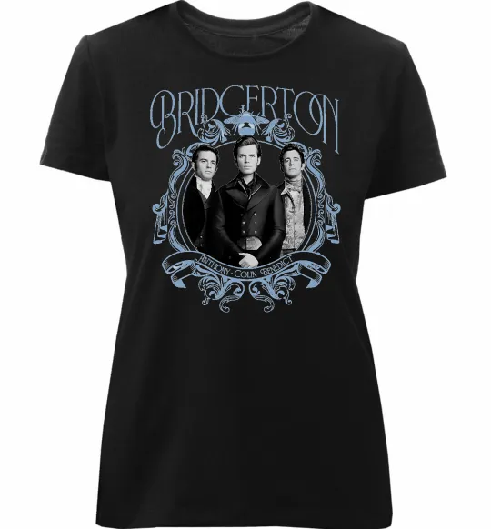 Жіноча преміум футболка Бріджертони Чорний фото