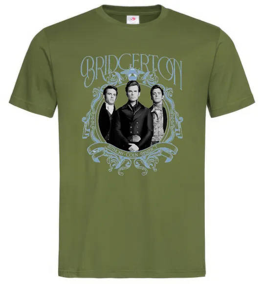 Чоловіча футболка Бріджертони Оливковий фото