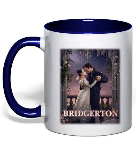 Чашка з кольоровою ручкою Bridgerton Глибокий темно-синій фото