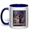Чашка з кольоровою ручкою Bridgerton Глибокий темно-синій фото