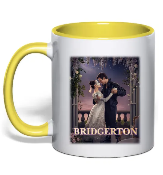 Чашка з кольоровою ручкою Bridgerton Лимонний фото