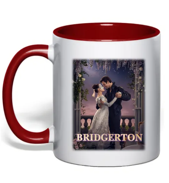 Чашка з кольоровою ручкою Bridgerton Червоний фото