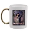 Чашка з кольоровою ручкою Bridgerton Золото фото