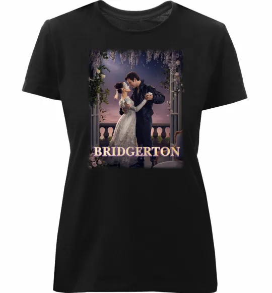 Жіноча преміум футболка Bridgerton Чорний фото