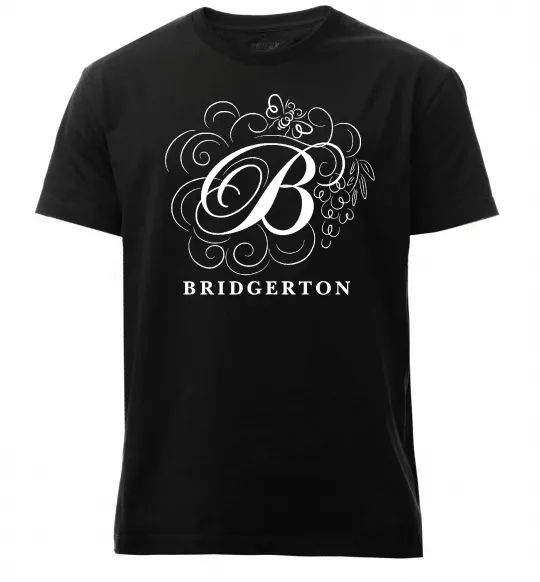 Мужская премиум футболка Bridgerton logo Черный фото