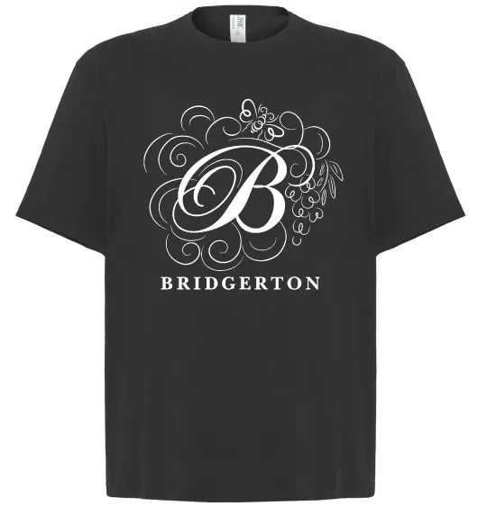 Футболка Оверсайз Bridgerton logo Черный фото
