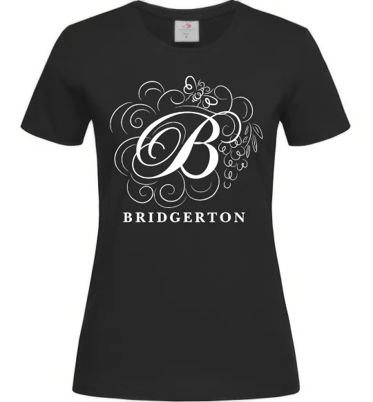 Женская футболка Bridgerton logo Черный фото