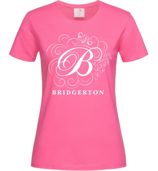Женская футболка Bridgerton logo Ярко-розовый фото