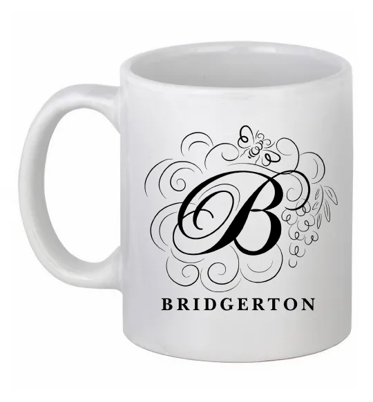 Чашка керамическая Bridgerton logo Белый фото