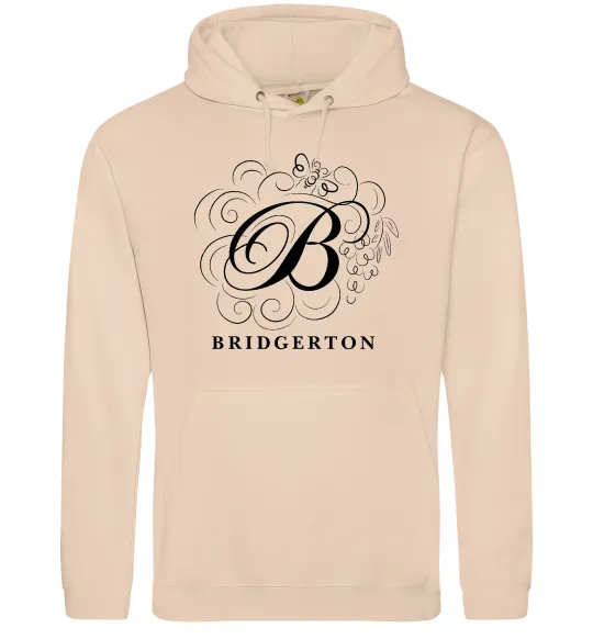 Мужская толстовка (худи) Bridgerton logo Песочный фото