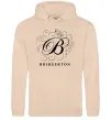 Мужская толстовка (худи) Bridgerton logo Песочный фото