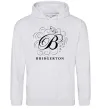 Женская толстовка (худи) Bridgerton logo Серый меланж фото
