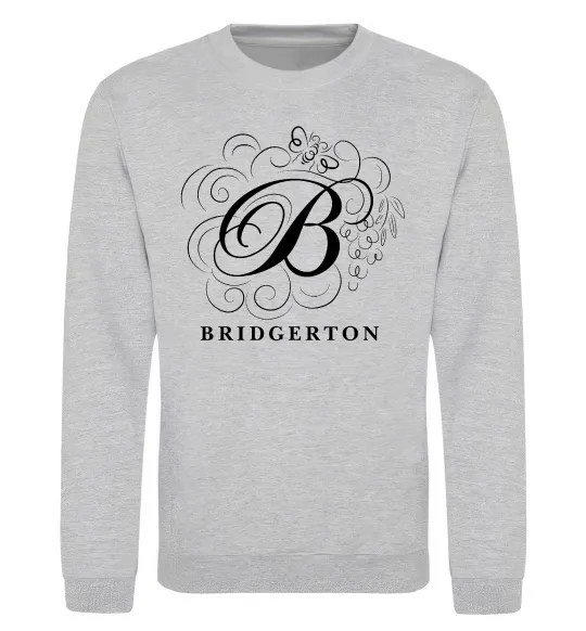 Світшот Bridgerton logo Сірий меланж фото