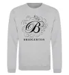 Світшот Bridgerton logo Сірий меланж фото