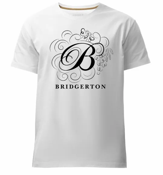 Мужская премиум футболка Bridgerton logo Белый фото