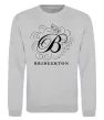 Свитшот Bridgerton logo Серый меланж фото