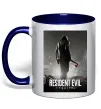 Чашка з кольоровою ручкою Resident evil Requiem Глибокий темно-синій фото