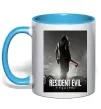Чашка з кольоровою ручкою Resident evil Requiem Блакитний фото
