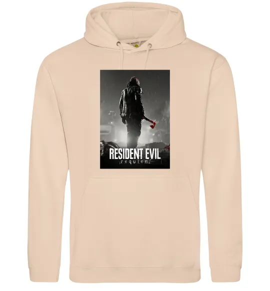 Чоловіча толстовка (худі) Resident evil Requiem Пісочний фото