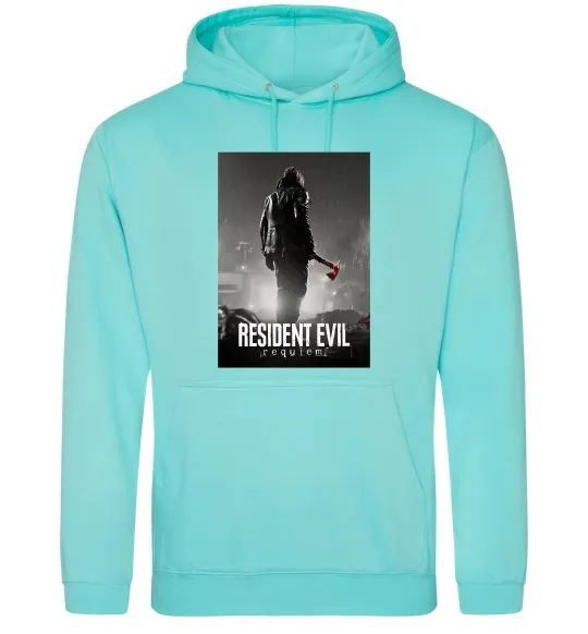 Чоловіча толстовка (худі) Resident evil Requiem М'ятний фото