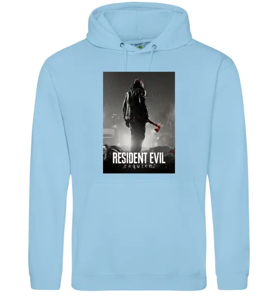 Женская толстовка (худи) Resident evil Requiem Голубой фото