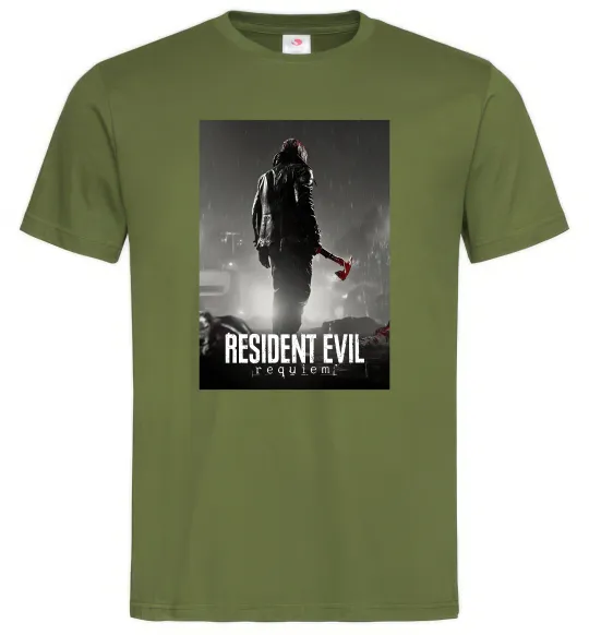Чоловіча футболка Resident evil Requiem Оливковий фото
