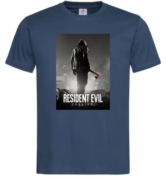 Чоловіча футболка Resident evil Requiem Темно-синій фото
