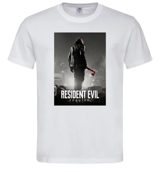 Чоловіча футболка Resident evil Requiem Білий фото