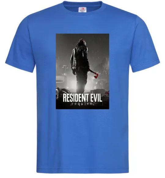 Чоловіча футболка Resident evil Requiem Яскраво-синій фото