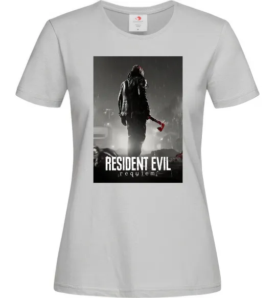 Женская футболка Resident evil Requiem Серый фото