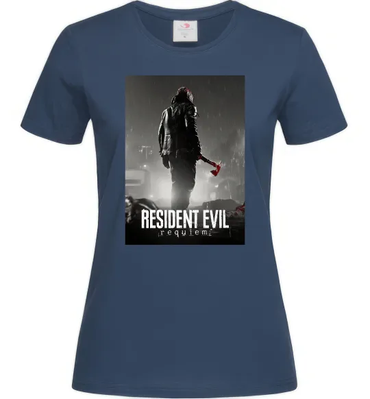 Женская футболка Resident evil Requiem Темно-синий фото