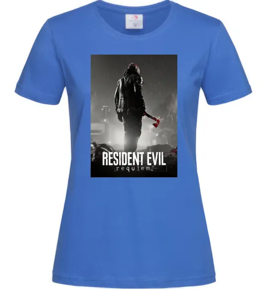 Женская футболка Resident evil Requiem Ярко-синий фото