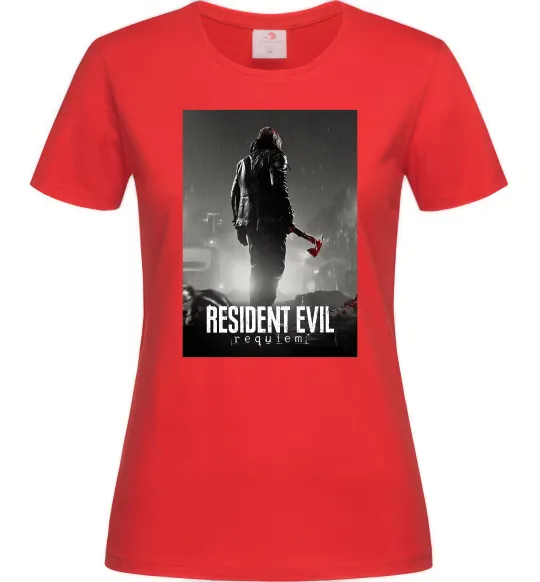 Женская футболка Resident evil Requiem Красный фото
