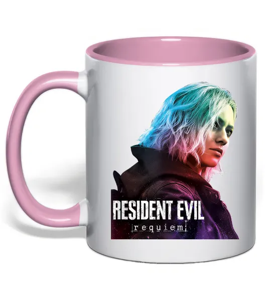 Чашка с цветной ручкой Resident Evil Grace Нежно розовый фото