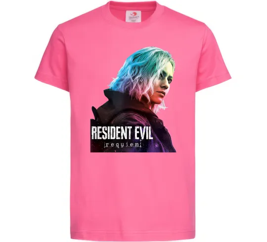 Детская футболка Resident Evil Grace Ярко-розовый фото