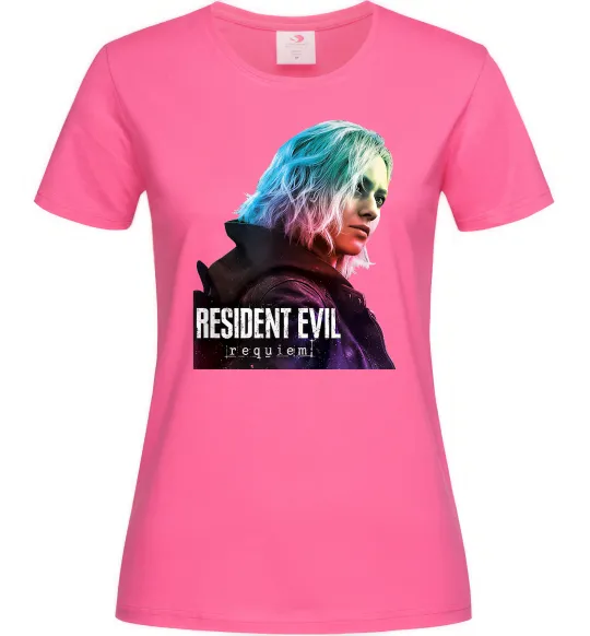 Женская футболка Resident Evil Grace Ярко-розовый фото