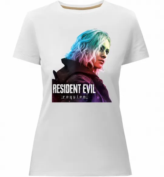 Жіноча преміум футболка Resident Evil Grace Білий фото