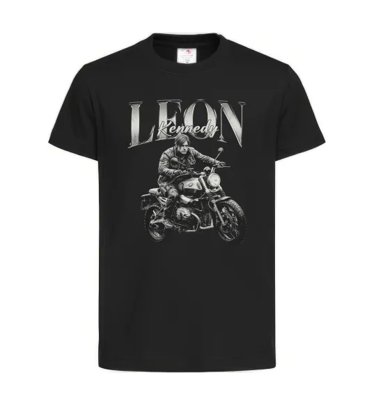Детская футболка Resident Evil Leon Kennedy Черный фото