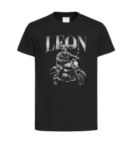 Детская футболка Resident Evil Leon Kennedy Черный фото