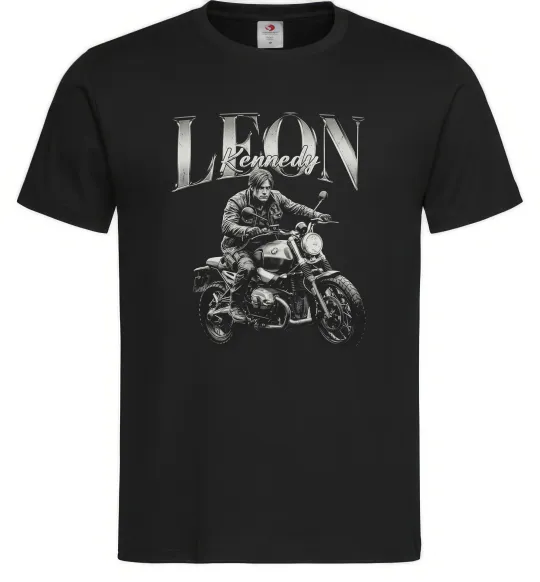 Чоловіча футболка Resident Evil Leon Kennedy Чорний фото