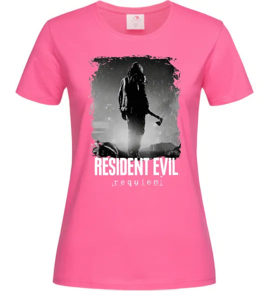 Женская футболка Оселя зла Леон Кеннеді Ярко-розовый фото